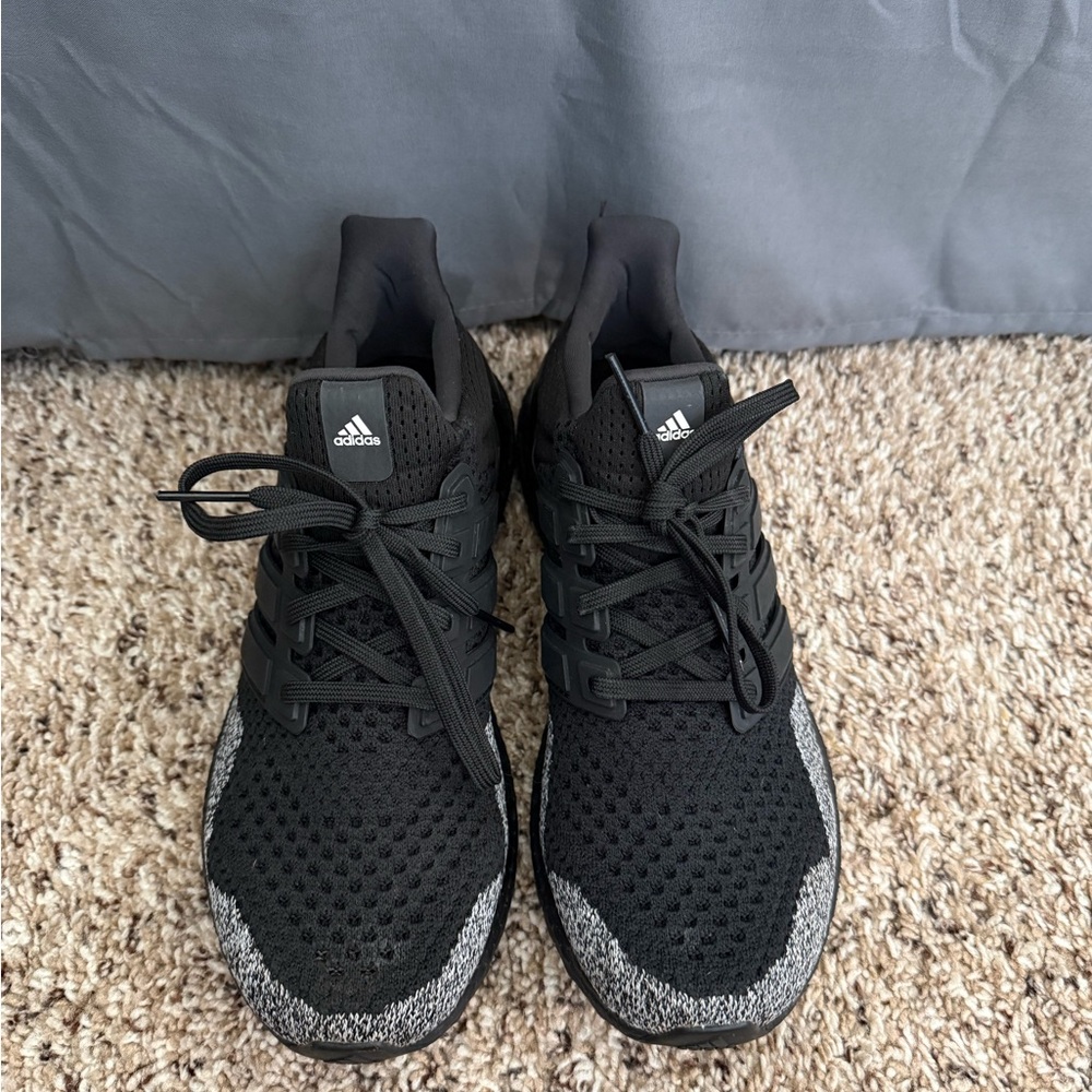 adidas Black Sneakers with Gray Toe Accents